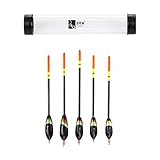 Zite Fishing Waggler-Posen Set - 5 STK Vorgebleite Angel-Posen & Schwimmer Friedfisch Angeln - 2+2g - 8+2g Laufposen