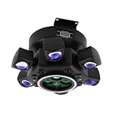 DJ Light Moving Head, 120W 6 Arms Beam Rotating Stage Lights, 0-100% Dimmung, Laser/Strobe, Support Remote&DMX-512 & Sound Activated 25CH, für DJs, Bands, Bars, Lasershow