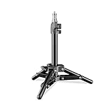 Walimex pro Lampenstativ höhenverstellbar bis 40 cm, Mini Stativ mit 2,5 kg Tragkraft, Lichtstativ für kleinere Lampen, Studioblitze, Studioleuchten und Kompaktblitze