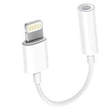 iPhone Aux Adapter/Adapter iPhone Popfhörer[MFi Certified]Lightning auf 3.5mm Klinke Adapter/iPhone 3.5mm Headset Jack Dongle Aux Audio Adapter Dongle für iPhone/14/12/11/8/7/6Unterstützung Alle iOS