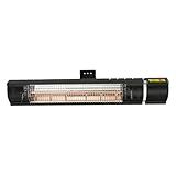 Infrarot Heizstrahler, Terassenheizstrahler außen mit 2 Fernbedienungen, 3 Einstellbare Leistungsstufen 800W-2000W, Timing 30-60min, für Häuser, Hinterhöfe