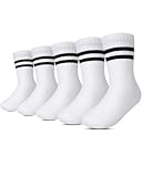 Kyopp 5 Paar Socken Kinder Jungen und Mädchen Knöchelsocken Atmungsaktiv Sneaker Gestreift Crew Socks