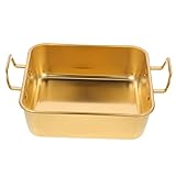 COLLBATH Binaurale Kartoffel Streifen Platte Springformen Zum Backen Kuchen Backformen Pizzaofen Kuchen Ofen Pfannen Toastbrot Quadratische Cupcake-pfannen Keksdosen Golden Rostfreier Stahl