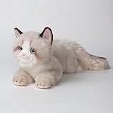 50,8 cm Graue Ragdoll-Katze, Stofftier, Puppen, niedliches handgefertigtes Plüschtier, Ann Baker, Katze, Geburtstagsgeschenk für Jungen und Mädchen