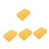 Healeved 4 Stück saugfähiger Schwamm Spülschwamm Küchenreinigungsmittel küchenreinigungsschwamm Spülschwämme Mikrowellenschwamm Badreinigungsschwamm Schwämme Küche Küchenschwamm Yellow