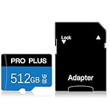 512GB Micro SD Card Memory Card U3 microsdxc High Speed MicroSD Memory Card with Adapter for Smartphone,Security Cams and Drone