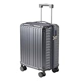 OZWYCY Rollkoffer Neu verbesserter Koffer, Passwortbox for Herren und Damen, wiederaufladbar, tragbar, Leichter High-End-Koffer Reisekoffer(Gray,22in)