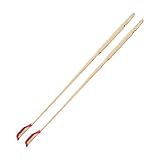 TOYANDONA 2St Yangqin-Bambus Hackbrett für Leistung Yangqin-Jeans Hackbrett liefert Ebenholzstreifen-Yangqin-Kopf Yangqin-Hammer Hackbrett Bambus Ebenholzkopf für Yangqin Ebenholz-Bar Khaki