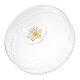 Hoement Transparente Kuchenglocke 28cm Runder Kunststoff Käseglockendeckel Lebensmitteldeckel für Servierplatten Gebäckvitrine Schutzhaube für Partys und Zuhause