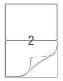 100 Blatt Universal Etiketten Aufkleber DIN A4 200 Selbstklebend Etiketten 210 x 148 mm Adressetiketten Aufkleber - Geeignet für Laser/Inkjet/Kopierer Einsetzbar