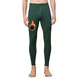 Thermo Unterhosen Herren Lange Warm Thermohose Männer Thermounterwäsche Base Skiunterwäsche Fleece Funktionsunterwäsche Dicke Unterwäsche für Winter