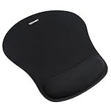 TECKNET Mauspad mit Gelkissen, Memory Foam Mousepad Ergonomisches Wasserdicht Komfort Mausmatte mit Handgelenkpolster Handauflage für Alle Maus Offfice Heim Computer Laptop