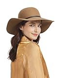 Zylioo Kleiner Fedora Hut Damen, Filz-Bowler Schlapphut, Winter Trilby filzhut mit Breiter Krempe für Damen