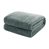 Mixibaby Kuscheldecke Flauschige extra weich & warm Wohndecke Flanell Fleecedecke, Falten beständig/Anti-verfärben als Sofadecke oder Bettüberwurf, Größe:150 cm x 200 cm, Farbe:Dunkelgrau
