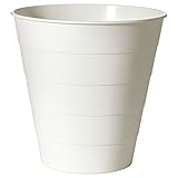 FNISS Papierkorb, aus Kunststoff, langlebig, abwischbar, 10 l, Mülleimer IKEA weiß