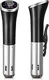 Sous Vide, Wancle Sous Vide Garer Stick 1100W IPX7 Wasserdicht Präzisionskochtopf Immersion Zirkulator Mit Reservierungsfunktion, einfach zu speichern