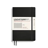 Leuchtturm1917 310337 Notizbuch A5 Medium Lineatur: kariert schwarz