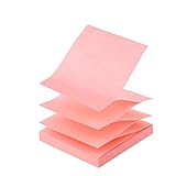 D.RECT Haftnotizen Zig-Zag Z-Notes 76x76mm 100 Blatt Rosa, 9255