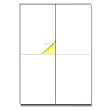 Große Klebeetiketten, A4, für Boxen/Porto/Versand, 4 Stück pro Blatt, 148,5 x 105 mm (A6), Weiß, 25 Blatt