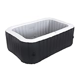 GardWell Whirlpool URBAN - für 2 Personen - ideal für Terrasse und Balkone - 105 Luft-Massagedüsen - inklusive Wärmepumpe, Filterkartusche, Poolabdeckung und Bodenschutzmatte