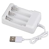 Akkuladegerät, Akku-USB-Ladegerät, DREI Steckplätze, Tragbares ABS-5-V-Ladegerät mit DREI Steckplätzen für Wiederaufladbare AA-AAA-Batterien mit USB-Stecker