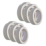 Handelskönig 10 x PVC-Schutzband weiß 30 mm gerillt Klebeband Putzerband Putzband