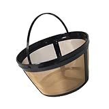TingHaoO Tragbarer Permanent-Kaffeefilter, benutzerfreundlicher Metall-Kaffeefilter für 4/6/8/12 Tassenkorb, Siebmaschine
