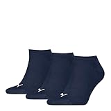 PUMA Unisex Plain Sneaker Sock, Navy-New, 39/42 (3er Pack)