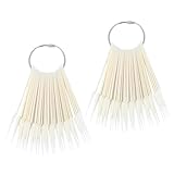 CLISPEED 2 Sätze Natürliche Nagel Farbtafeln Fanförmig Nail Art Übungstipps Nageldesign Display für Anfänger und Profi Nagelstudio Praxis