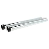 vhbw 2x Universal Staubsaugerohr kompatibel mit Makita VC2512L, VC3011, VC3511 Staubsauger - 35 mm Anschluss, 50 cm lang Schwarz Silber