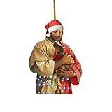 wnfbgywk 1 STÜCKE Weihnachten Flach Haning Ornament Weihnachtsbaum Dekor Auto Rückspiegel Anhänger Handwerk Sammlung Topf Pflanzen (#A-C, One Size)