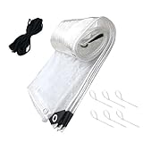 Abdeckung für Hühnerstall, transparent, mit Kordeln, Isolierung, Terrassenabdeckung, für Garten, Hinterhof, Rasen, kleine Bauernhoftiere