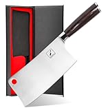 imarku Hackmesser, 18 CM Scharfes Chinesisches Kochmesser, Hochwertigem Hochgekohltem Edelstahl Hackbeil, Cleaver Knife, Hackmesser mit Ergonomischem Pakkaholzgriff—Valentinstag Geschenk