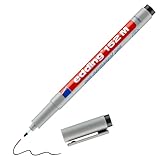 edding 152 M non-permanenter Folienschreiber - schwarz - 1 Stück - Rundspitze 1 mm - Stift zum Schreiben auf Glas, Kunststoff, Folien und glatten Oberflächen -schnelltrocknend, mit Wasser korrigierbar