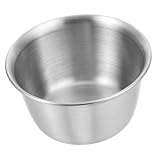 LALADEFIEE Kochschüssel Aus Edelstahl Rührschüssel Aus Edelstahl Futternapf Salatschüssel Für Die Küche Lebensmittelzubehör Salatzubehör Salatversorgung Gemüseschale Silver Rostfreier Stahl