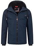 ALESSANDRO SALVARINI Herren Winter Jacke warm mit Kapuze AS-331 [AS-331-Navy-Gr.M]
