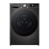 LG W4WR7096YB, Klasse D, Frontlader-Waschtrockner 9 - 6 kg, 62 x 60 x 85 cm, Wi-Fi, AI Direct Drive, Tiefenreinigung mit Dampf, TurboWash 360, Große Kapazität, Außentür aus gehärtetem Glas, Weiß