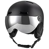 ARVALOLET Skihelm – Snowboardhelm for Männer, Frauen und Jugendliche, Helm, Snowboardhelm mit Schutzbrille, Schneehelm, ABS-Schale,schützender ES-Schaum,Schutzhelm for Skifahren,Snowboarden