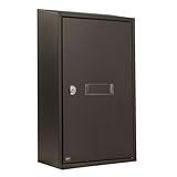 Amig - Durchwurfbriefkasten - Stahl - Farbe Schwarz - Maße: 40 x 25 x 10 cm - Schlitz: 5 x 20 cm Innentür-Briefkasten - Briefkasten für Wände, Mauern oder Türen