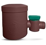 YourCasa Regensammler [Downpipe] - Absperrhahn und Filter zum Verbinden von Fallrohr 68-100mm DN100 und Regentonne Fallrohr Regensammler Regenwassersammler Wasserdieb Regenrinnen Ablauf (Braun)