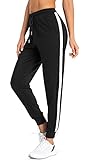 BENNIES Jogginghose Damen Lang Sporthose Frauen Damenhose mit Gummizug Warme Freizeithose Relaxhose Trainingshose Sportbekleidung Yoga Hose Sweatpants für Sport Freizeit Schwarz 3XL