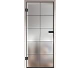 HORI Loft Glastür aus ESG-Sicherheitsglas: Modernes quadratisches Design Glastür Innentür für Wohnräume als stilvoller Raumteiler oder Raumtrenner – Unsere hochwertige Tür aus satiniertem Milchglas