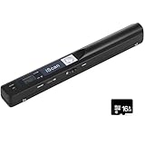 AOZBZ Tragbarer Dokumentenscanner, 900 DPI, Handgerät, USB-Bildscanner, A4, Farbfoto, mobiler Scanner (JPG/PDF-Format, High Speed USB 2.0) (Scanner + 16GTF-Karte)