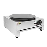 Elektrischer Crepes Maker 3KW Crepesmaker Einstellbar 50-300℃ Antihaftbeschichtete Crepe Maschine, für Zubereitung von Pfannkuchen, Eierpfannkuchen, Crêpes usw
