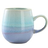 YDoLimmer 470ml Große Kapazität Kaffeetasse Becher Mit Griff Teetasse Kakaobecher Cappuccinotasse Home Office Geschenk (Sea Blue)