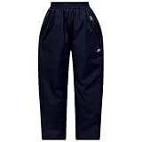 Trespass Unisex Kinder Wasserdicht Winddicht Wanderhose Elastische Taille Echo, Marineblau, 3-4 Jahre