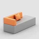 MPLFHSYOS Gepolstertes Modulsofa, Ledersofa mit Massivholzrahmen, Ecksofa-Set for Büro, Krankenhaus, Wartezimmer(A)