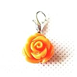 NUOBESTY 20stücke Bunte Rosen-anhänger mit Silbernem Karabinerverschluss Diy-schmuckzubehör für Halsketten und Armbänder Bastelset zum Selbermachen von Individuellem Schmuck