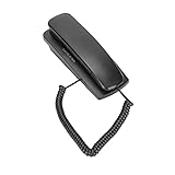 Handy ohne Batterie KX-T1042 ABS Festnetztelefon Stille Intercom für Hotel (Schwarz)