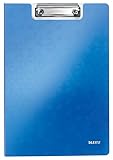 Leitz WOW A4 Klemmbrettmappe mit Abdeckung, Leichtes Polyfoam, Strapazierfähiges Klemmbrett mit Abdeckung, Für bis zu 80 Blatt, Blau, 41990036